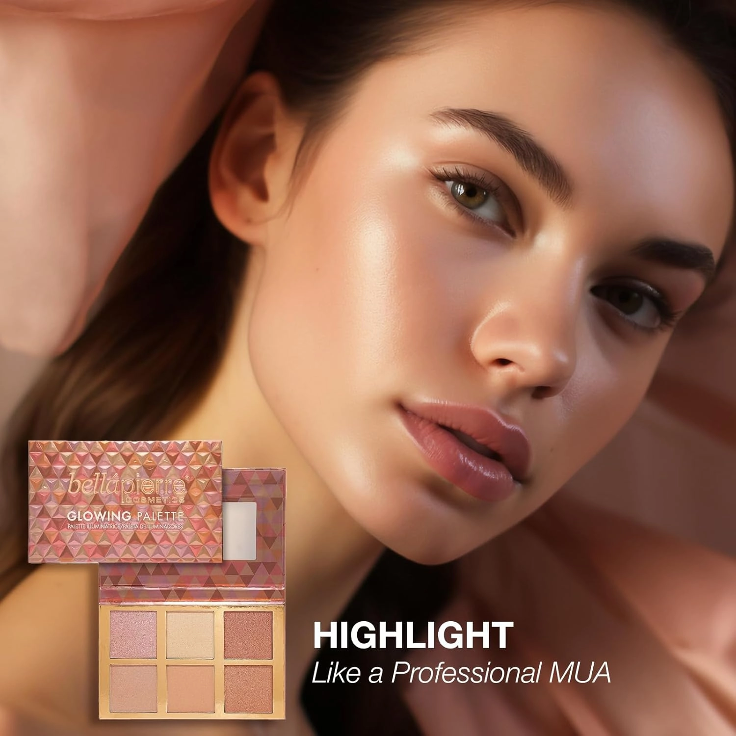 bellapierre Glowing Highlighter Makeup Palette | 6 Illuminating Shades to Suit Different Skin Tones | Non-Toxic and Paraben Free | Vegan and Cruelty Free | Natural Look