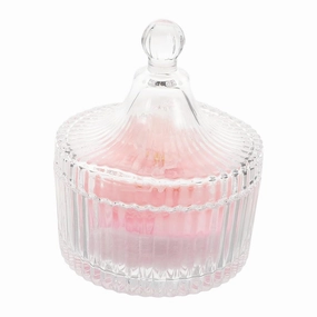 BESTYASH 1Set Cute Powder Puff with Glass Storage Jar Soft Velvet Dual Sided Design for Body Powder Includes Dustproof Container for Makeup Application and Gentle Touch to Delicate