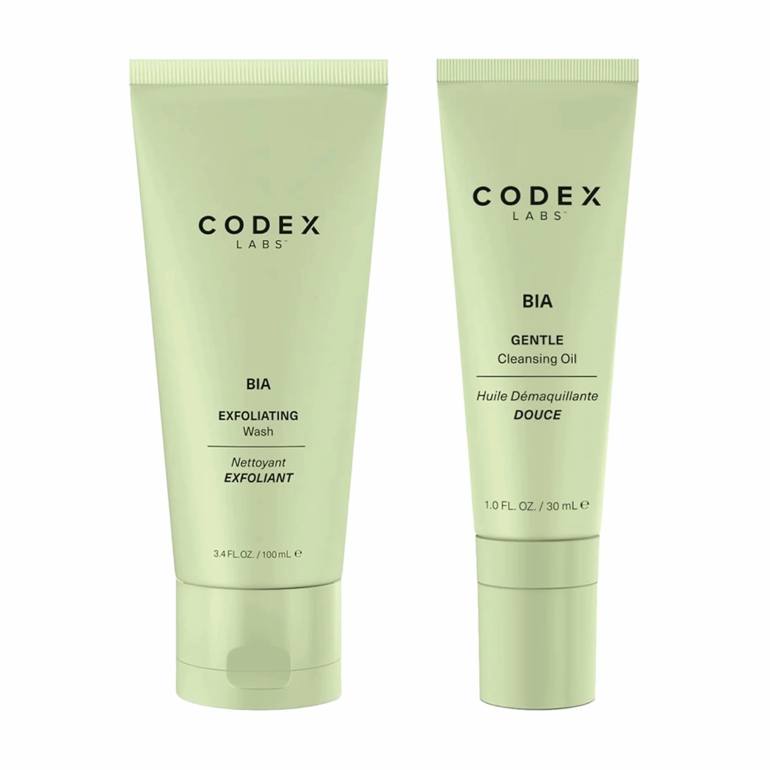 Bia 2.0 Skin Reset Duo, Exfoliating Face Wash 2.0 (100ml) & Gentle Cleansing Oil 2.0 (30ml) - Creamy Cleanser, Makeup Remover for Waterproof & Oil-Based Makeup - for Dry & Sensitive Skin