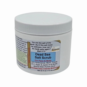 BIBLEnBeautyoils Salt Scrub, Face and Body Scrub with Frankincense, Myrrh, Orange, Dead Sea Salt Scrub, Exfoliating Sea Salt Scrub, Deep Cleansing Moisturizing Body Salt Scrub