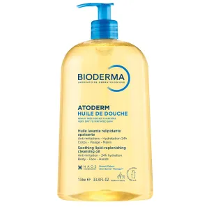 Bioderma Atoderm Shower Oil, Cleansing Oil For Face & Body, Nourishing Cleansing Oil For Dry to Atopic Sensitive Skin For Softer & Smooth Skin For Your Whole Family