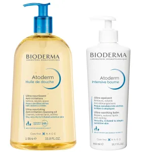Bioderma Atoderm Shower Oil, Cleansing Oil For Face & Body, Nourishing Cleansing Oil For Dry to Atopic Sensitive Skin For Softer & Smooth Skin For Your Whole Family