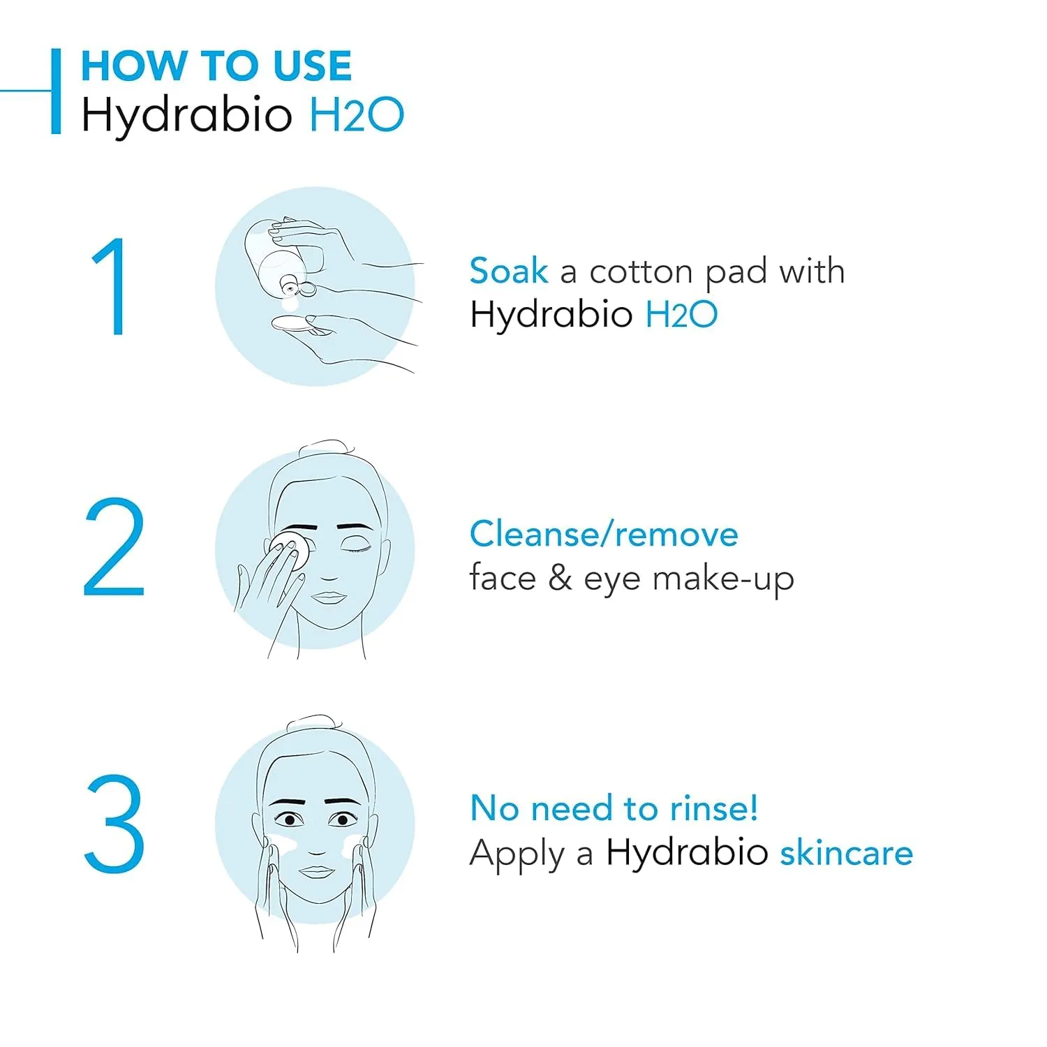 Bioderma - Hydrabio H2O Micellar Water - Face Cleanser and Makeup Remover - Micellar Cleansing Water for Dehydrated Sensitive Skin