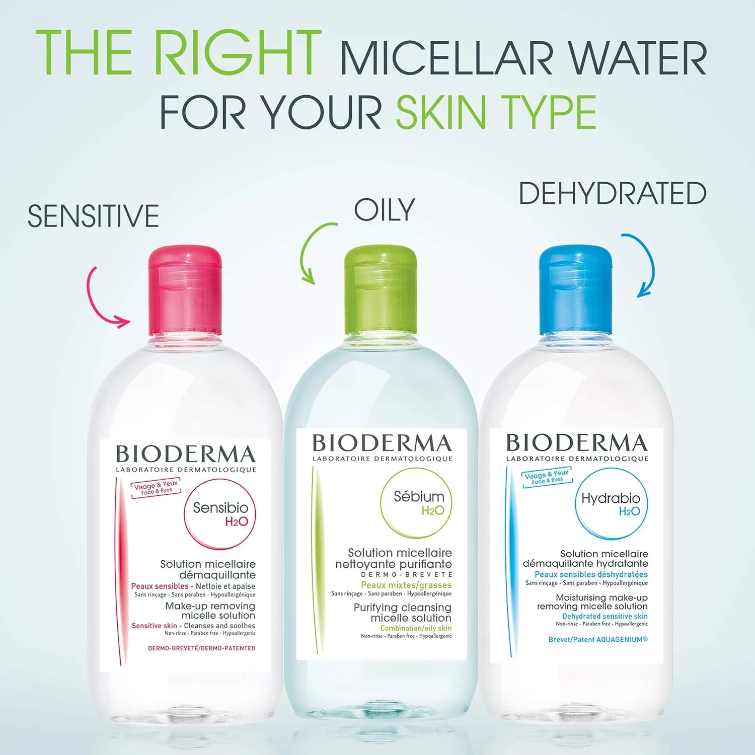 Bioderma - Sébium H2O - Micellar Water - Facial Cleanser and Makeup Remover - Face Cleanser for Combination to Oily Skin