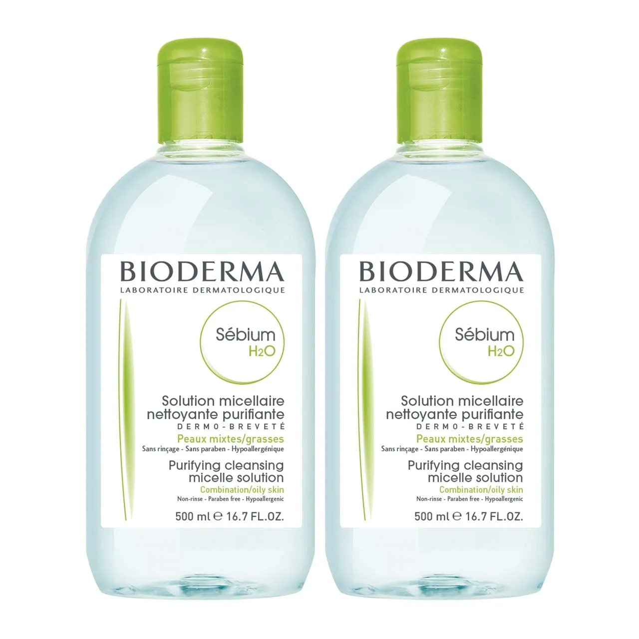 Bioderma - Sébium H2O - Micellar Water - Facial Cleanser and Makeup Remover - Face Cleanser for Combination to Oily Skin