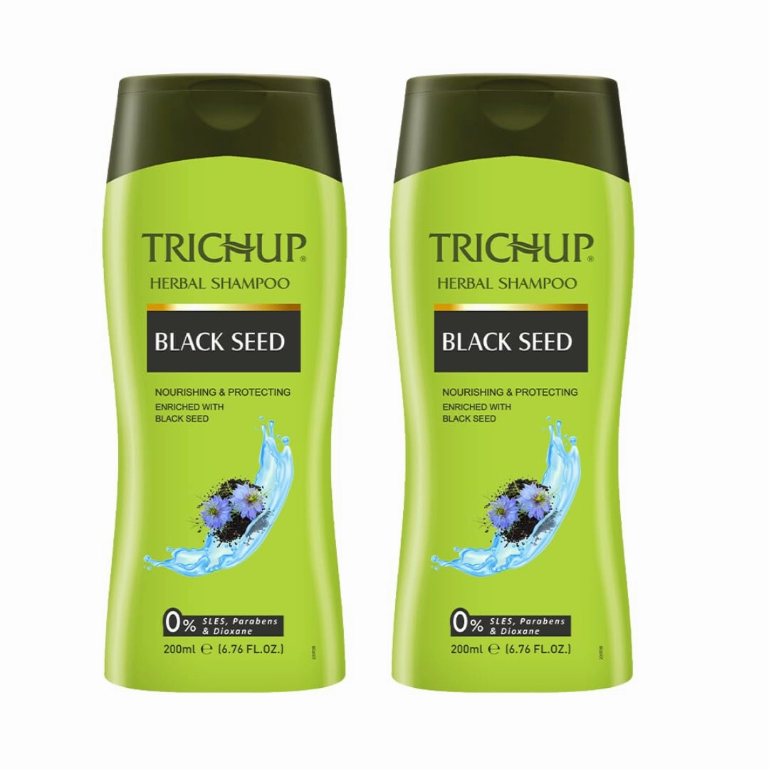 Black Seed Herbal Shampoo - Prevent Premature Greying of Your Hair - Gently Cleanses, Nourishes, Strengthen & Preserve Elasticity to Promote Healthy Hair - 200ml (Pack of 2)