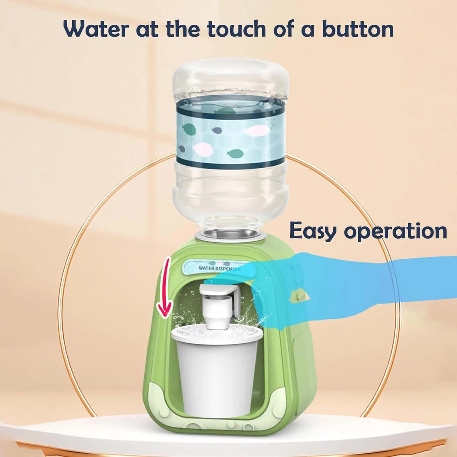 Bleumy Mini Micellar Water Dispenser, Makeup Remover, Fun Kitchen Toys, Green