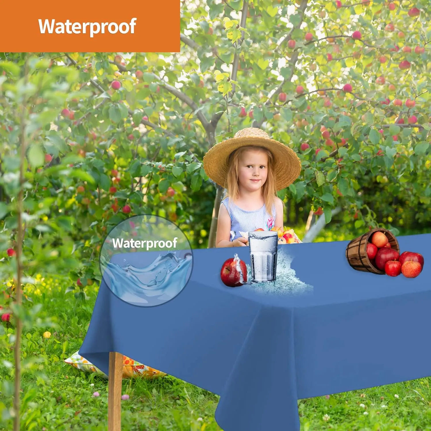 Blue Disposable Plastic Tablecloth for Rectangle Tables (12 Pack) Premium Decorative Table Cloths for Parties, Events & Weddings, Indoors & Outdoors, 54 x 108 inches, Plastic Table Cover