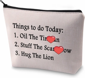 BLUPARK Wizard Gift Oil The T M Stuff The Scarec Hug The Lion Makeup Bag for Fans (Things to do Today)