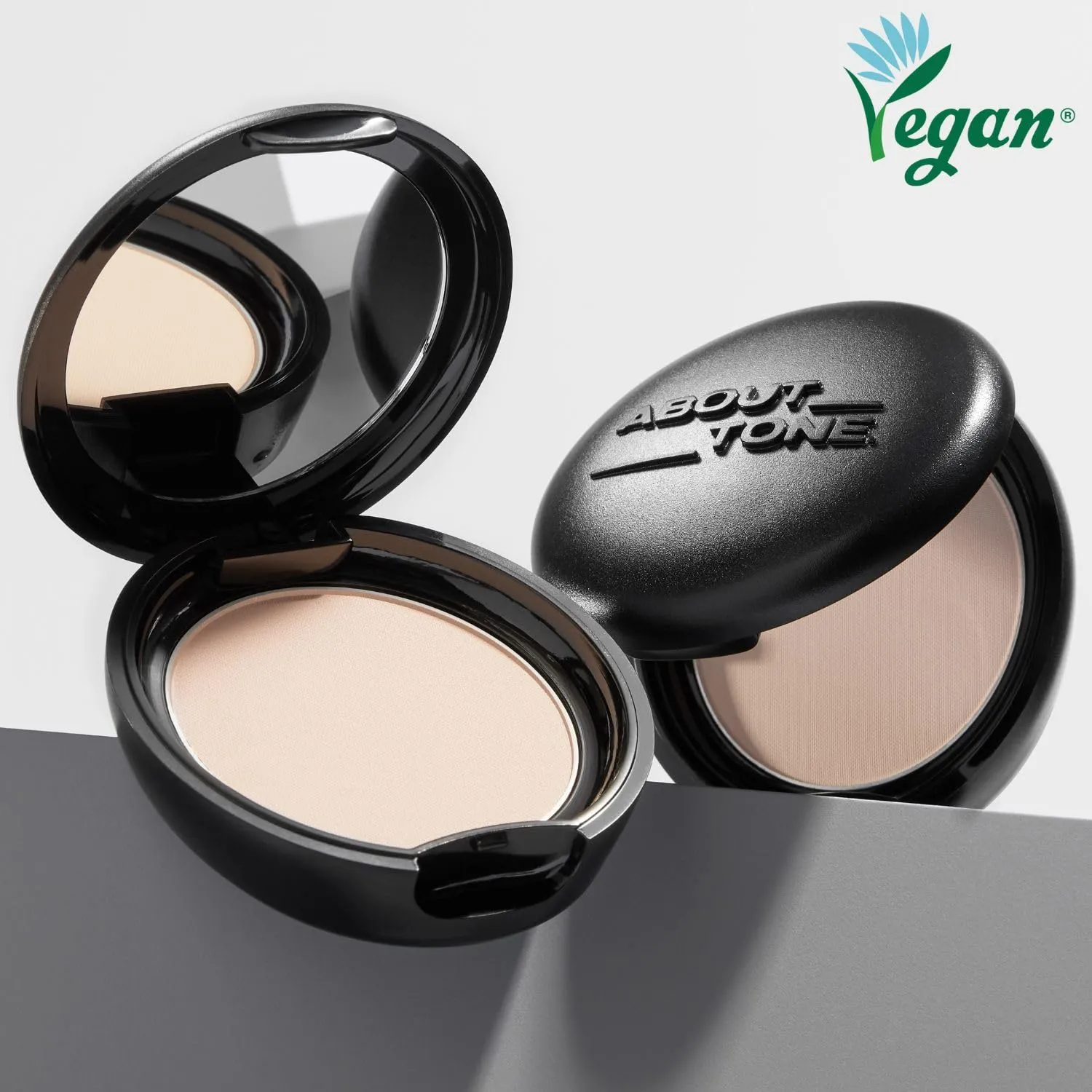 Blur Powder Pact 0.32oz - Pressed Powder Compact with Mirror and Puff Makeup Setting Finishing Blurring Natural Translucent Lightweight Face Sebum Oil Control Vegan Formula (02 LIGHT)