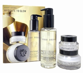 Bobbi Brown Hydrate To Glow 3 Piece Skincare Gift Set - Cleansing Oil - Eye Cream - Face Cream