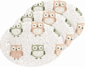 Boho Simple Style Owl Pastel Color Absorbent Clean sponges Magic Eraser Effortless Decorative Kitchen sponges for Washing Dishes New Home Essentials (3 Count)