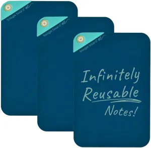 Boogie Board VersaNotes Expansion Pack, Cobalt Blue - Reusable Dry-Erase Sticky Note Alternative 3-Pack for Home and Office, 4x6 Writing Surface with Instant Erase (VersaPen Stylus Not Included)