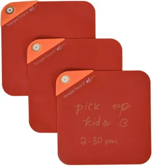 Boogie Board VersaNotes Expansion Pack, Sunrise Orange - Reusable Dry-Erase Sticky Note Alternative 3-Pack for Home and Office, 4x4 Writing Surface with Instant Erase (VersaPen Stylus Not Included)