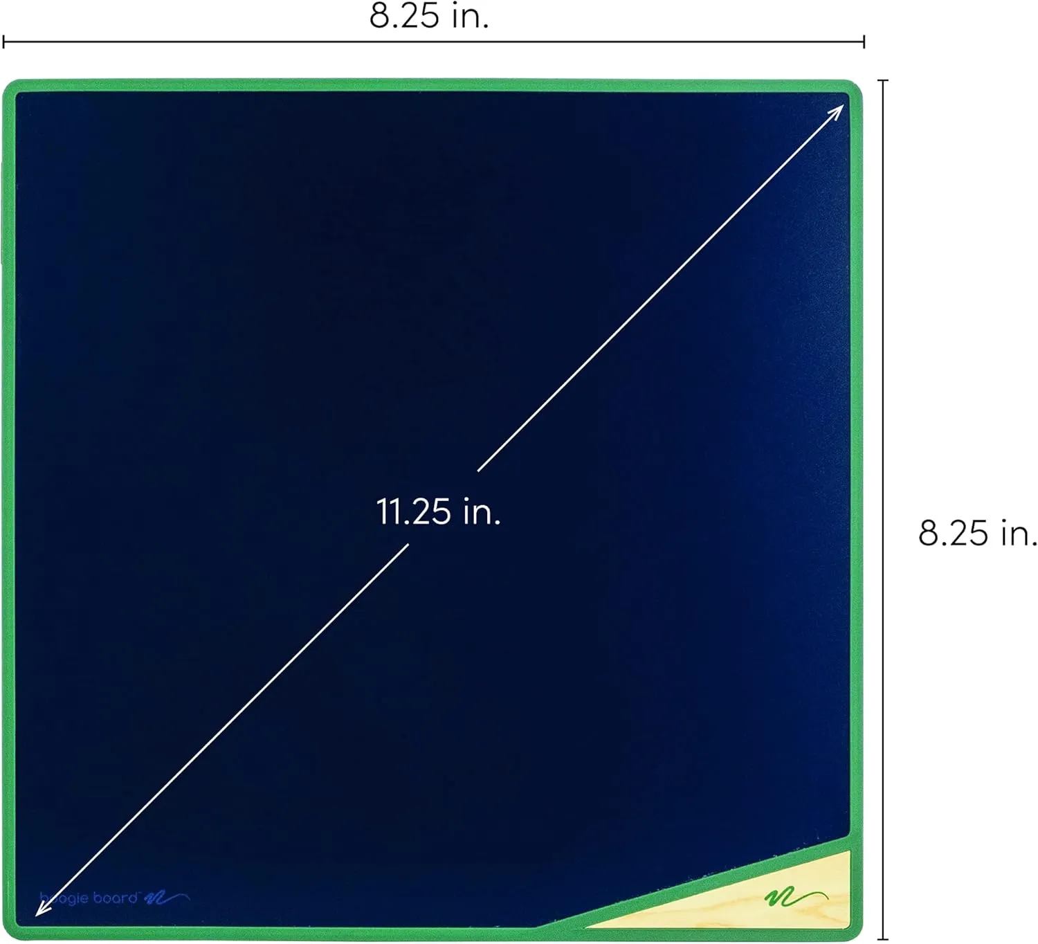 Boogie Board VersaTiles Authentic Memo Board for Home and Office, Whiteboard Alternative with 8.25x8.25” LCD Memo Board, Instant Erase, Green