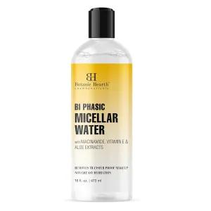 Botanic Hearth Bi-Phasic Micellar Water 16 fl oz - Gently Cleanses, Makeup Remover with Dual-Phase Formula, Suitable for All Skin Types