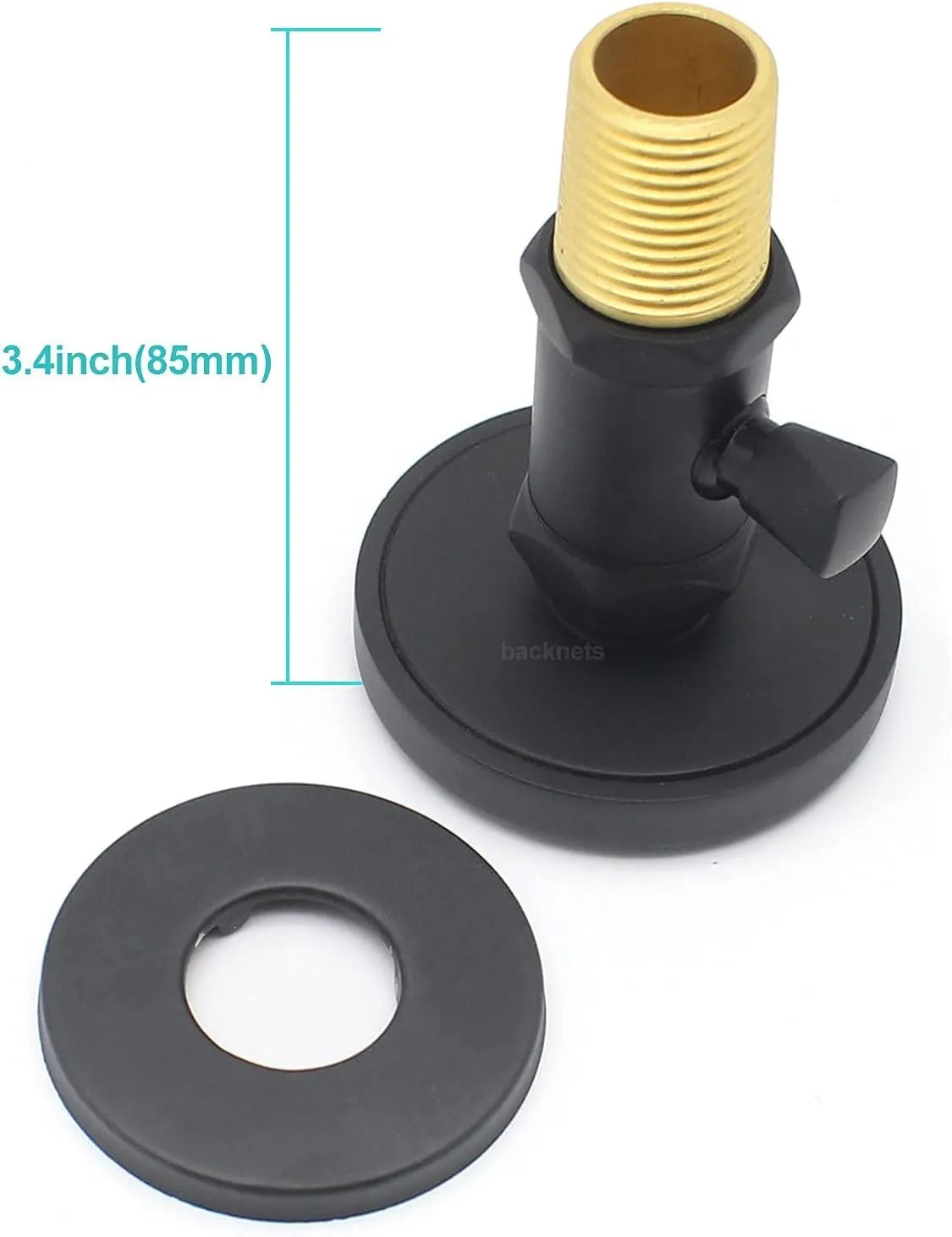 Brass Shower Body Jets with Adjustable Flow, Massage Spa Matte Black Round Body Spray Shower Side Wall Sprayer Head Jets, 4 pcs