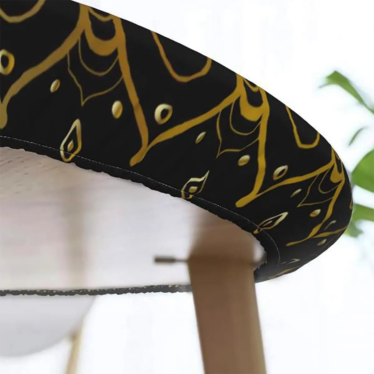 Brown White Round Fitted Tablecloth Cartoon Multi Animals Nature Polyester Washable Table Cloths Fit for 44"-47" Diameter Table Animal