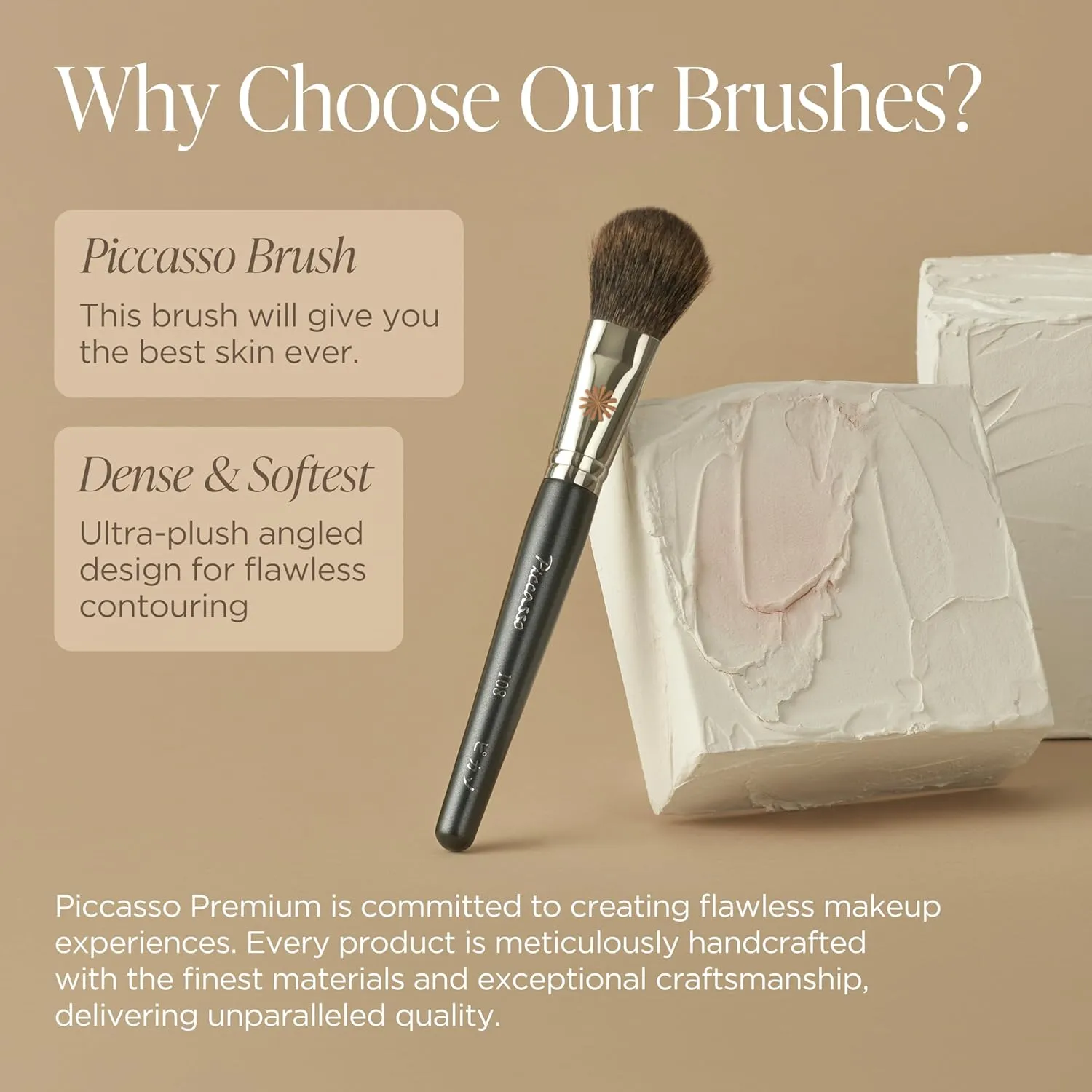 Brush PONY14 Blusher Brush – Soft Tapered Blush Brush for Delicate & Natural Finish, Ideal for Powder Blush and Highlighter, Premium Squirrel Hair, Korean Professional Makeup Tool