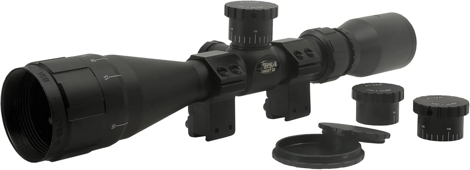 BSA Optics 22-39X40AOWRTB Sweet 22 AO 3X-9X 40mm Rifle Scope, Black