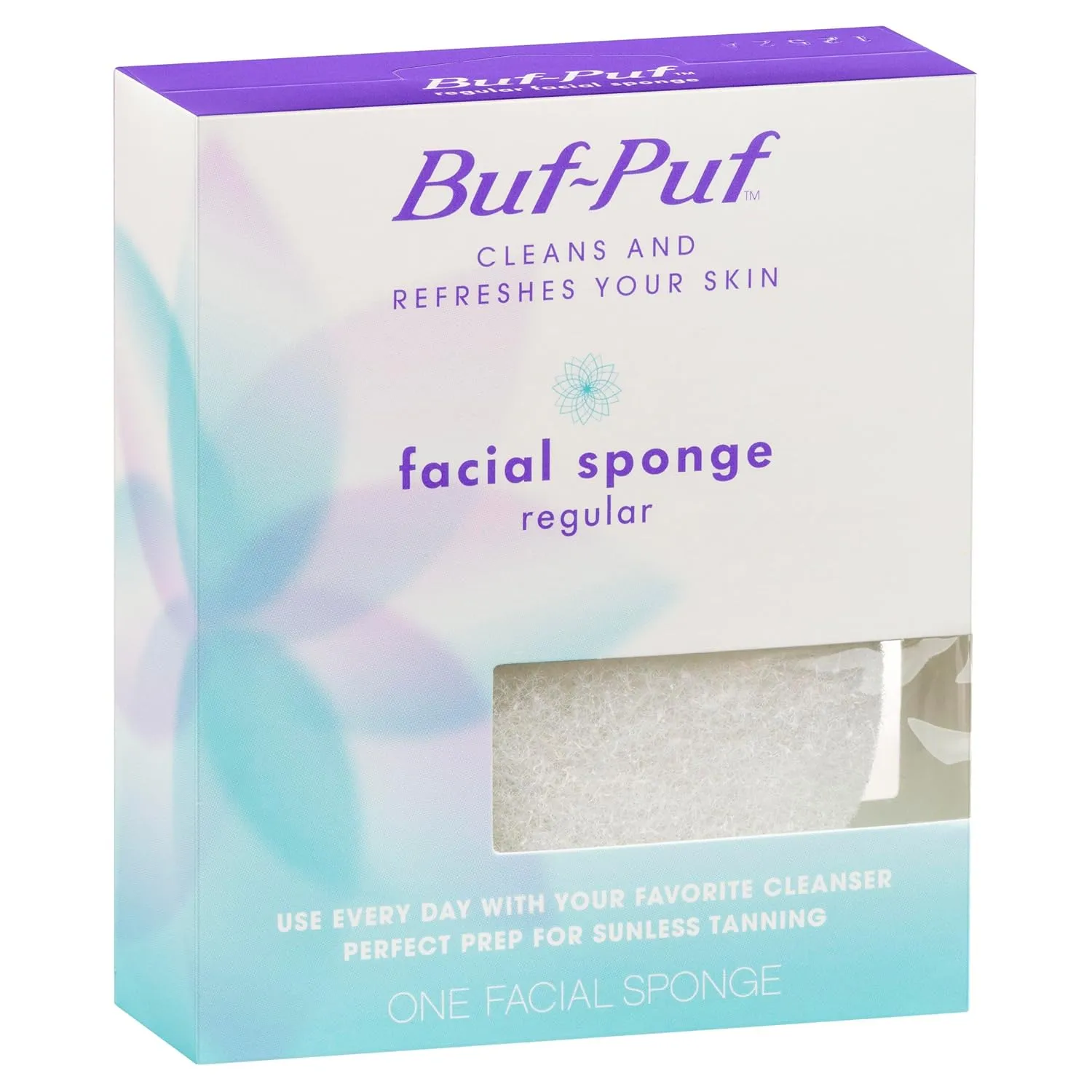 Buf-Puf Facial Sponge, Dermatologist Developed, Removes Deep Down Dirt & Makeup That Causes Breakouts and Blackheads, Reusable, Exfoliating, White, 6 Count