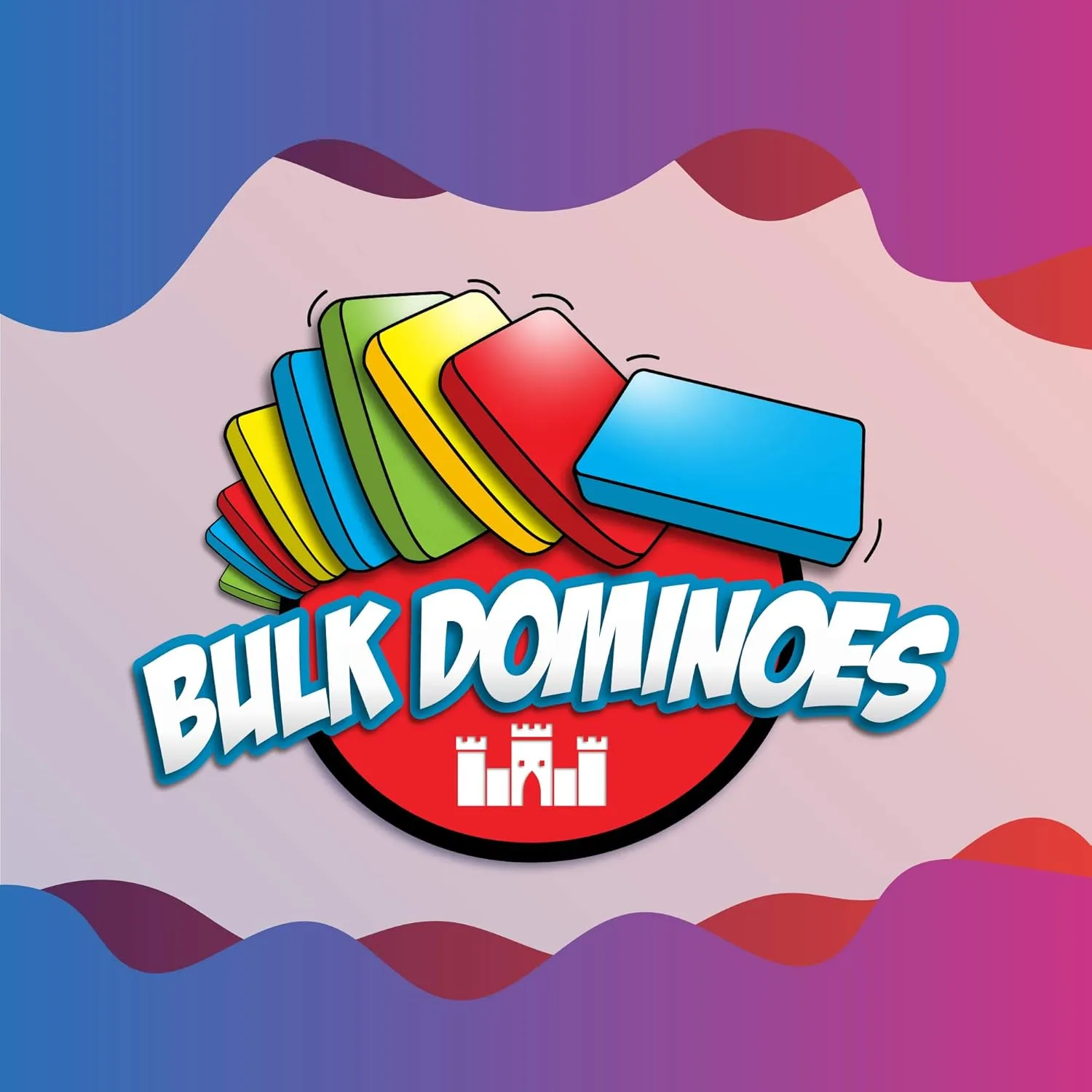 Bulk Dominoes Plastic Bulk 100pcs – Building and Stacking and Chain Reaction Toppling STEAM Toy Blocks for Kids (Blue)