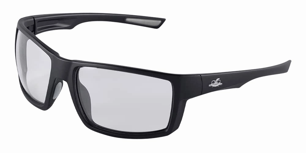 Bullhead Safety Sawfish Safety Glasses with Variable Tint and Performance Fog Technology Lens, UV Light Protection, Anti-Fog and Scratch Resistant, Matte Black Frame