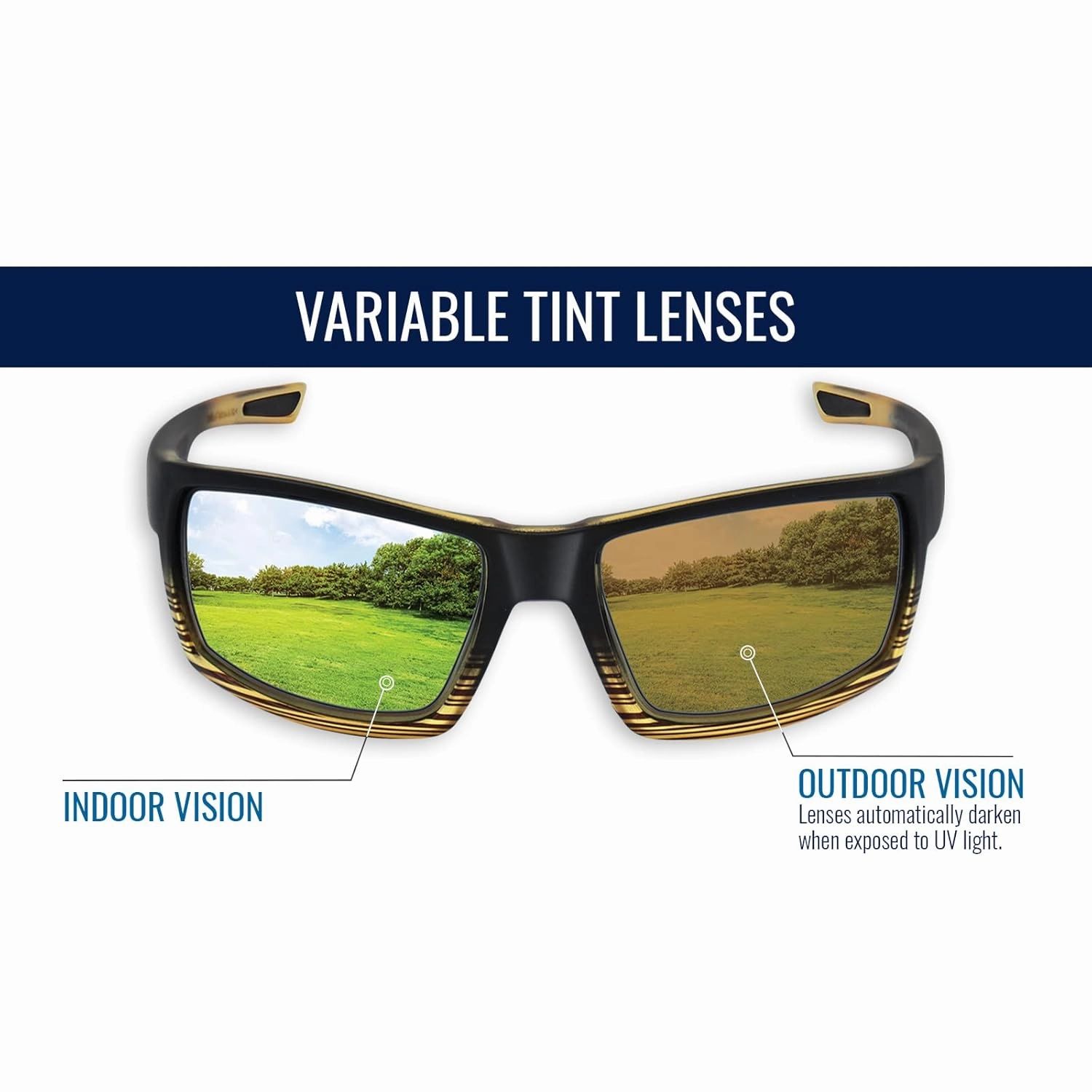 Bullhead Safety Sawfish Safety Glasses with Variable Tint and Performance Fog Technology Lens, UV Light Protection, Anti-Fog and Scratch Resistant, Matte Black Frame