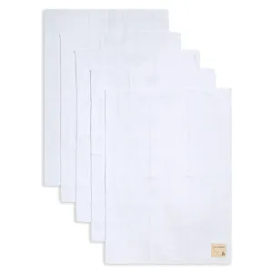 Burts Bees Baby Infant Burp Cloths, 100% Organic Cotton Extra Absorbent Soft Fabric Drool Cloths, 5-Pack Newborn Must-Have Essential Large Burping Cloths, One Size 17 x 11.75 Inches