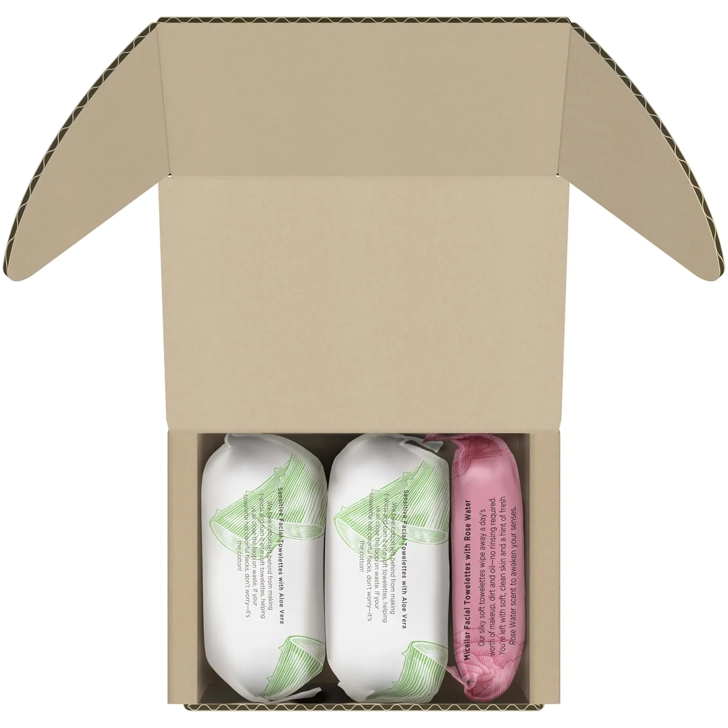 Burt's Bees Sensitive and Micellar Facial Towelettes With Aloe Vera and Rose Water, Pre-Moistened Towelettes for All Skin Types, 98.5/99.5 Percent Natural, 30 ct (2 Pack) and 10 ct (Packing may vary)