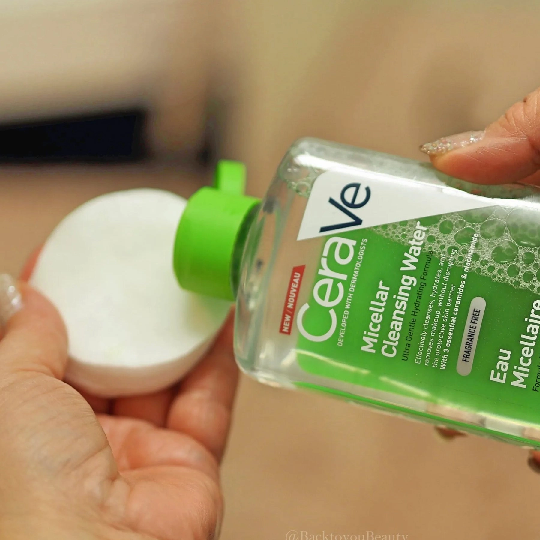 Buy 1 Get 1 FREE CeraVe Micellar Cleansing Water - 295ml   FREE Makeup Remover Pad