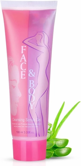 BUZ Aloevera Face & Body Cleansing Scrub Gel, (100ml)