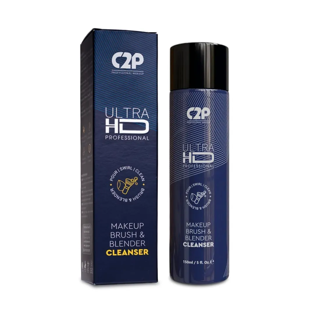 C.2.P Ultra HD Makeup Brush Cleaner Liquid – 150ml | Professional Waterless Cleanser for Brushes & Sponges | Quick-Dry Formula | Removes Dirt, Oil & Makeup Residue