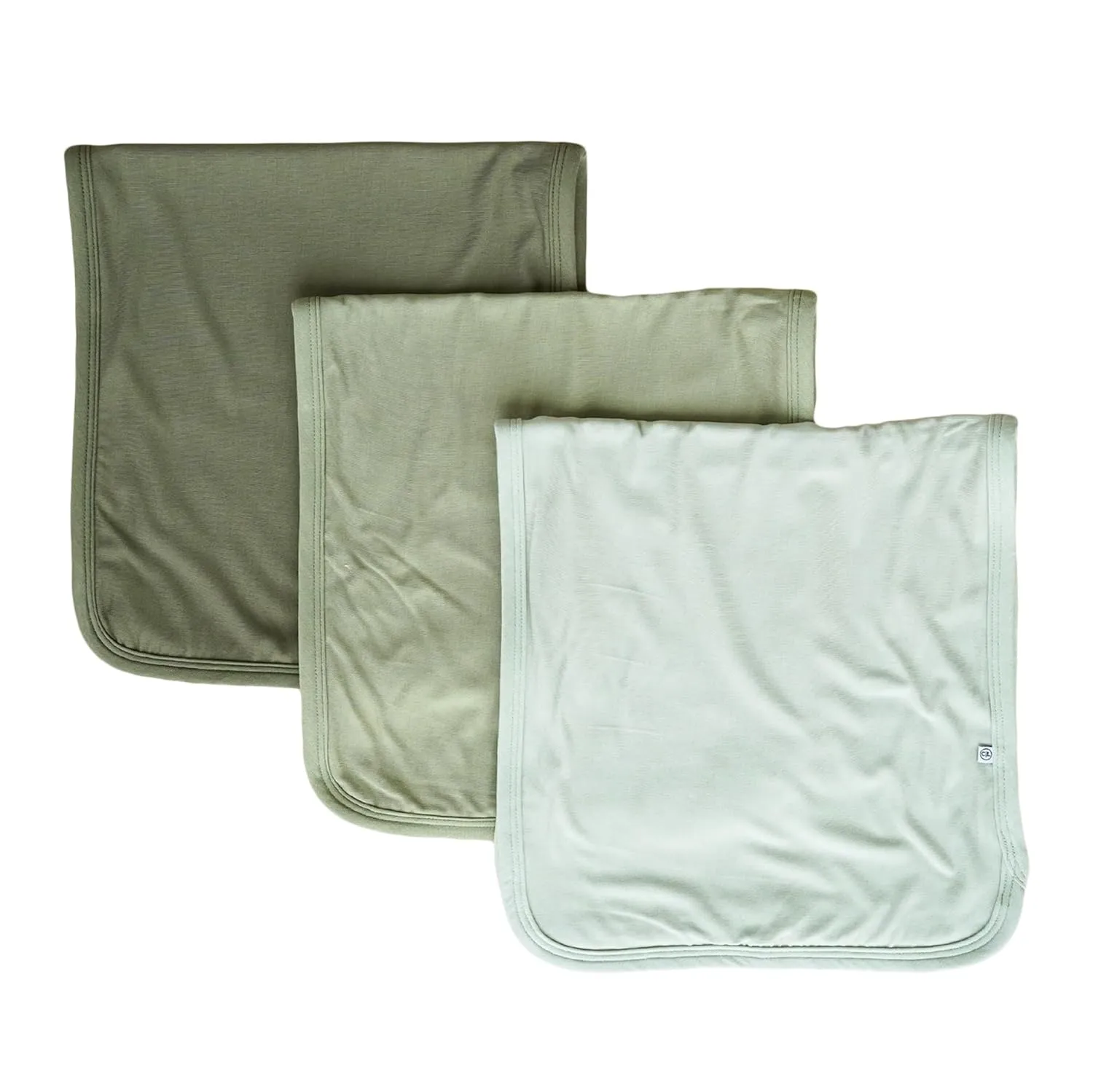 Caden Lane Premium Baby Burp Cloths, Ultra Soft & Absorbent, Gender Neutral for Newborn, Boy & Girl, Essentials for Feeding & Teething, Machine Washable, 3-Pack, Greens