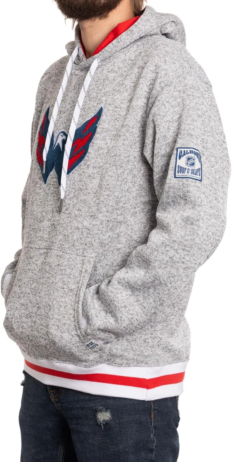 Calhoun NHL Surf & Skate Mens Muskoka Team Striped Premium Pullover Hoodie