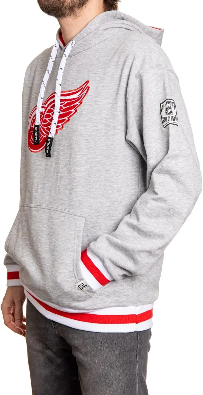 Calhoun NHL Surf & Skate Mens Muskoka Team Striped Premium Pullover Hoodie