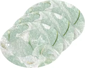 Calla Lily Flower Pastel Colors Mint Green Absorbent Scrub sponges for Dishes Non-Scratch Kitchen sponges for Washing Dishes for Cleaning Kitchen Pans, Tableware, and Non Stick