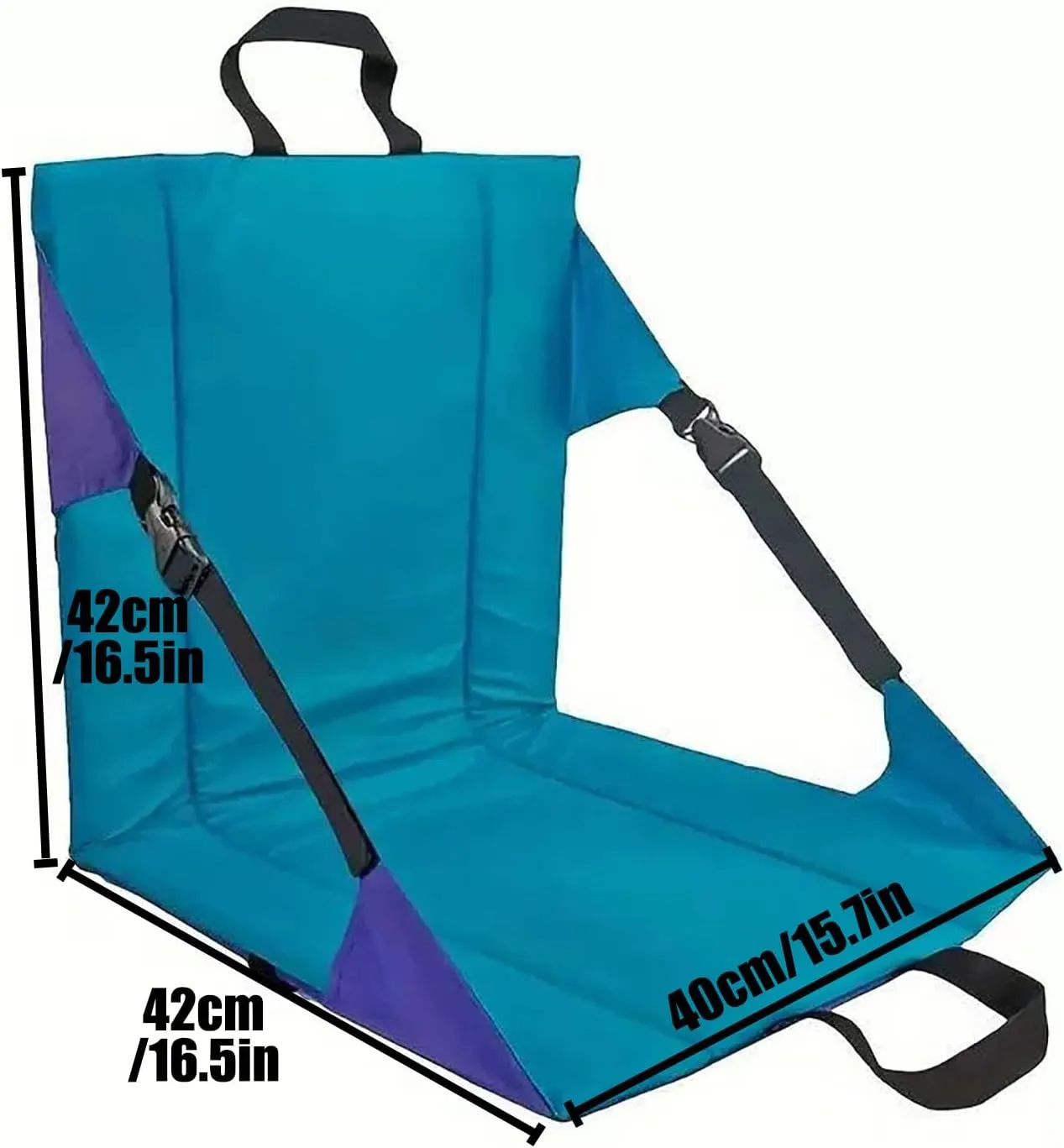 Camping Seat Cushion with Backrest, The Lightweight Padded Folding Chair Thickened Oxford Cloth Cushion Portable Beach Chairs for Camping Fishing Hiking Stadium Concert,Blue