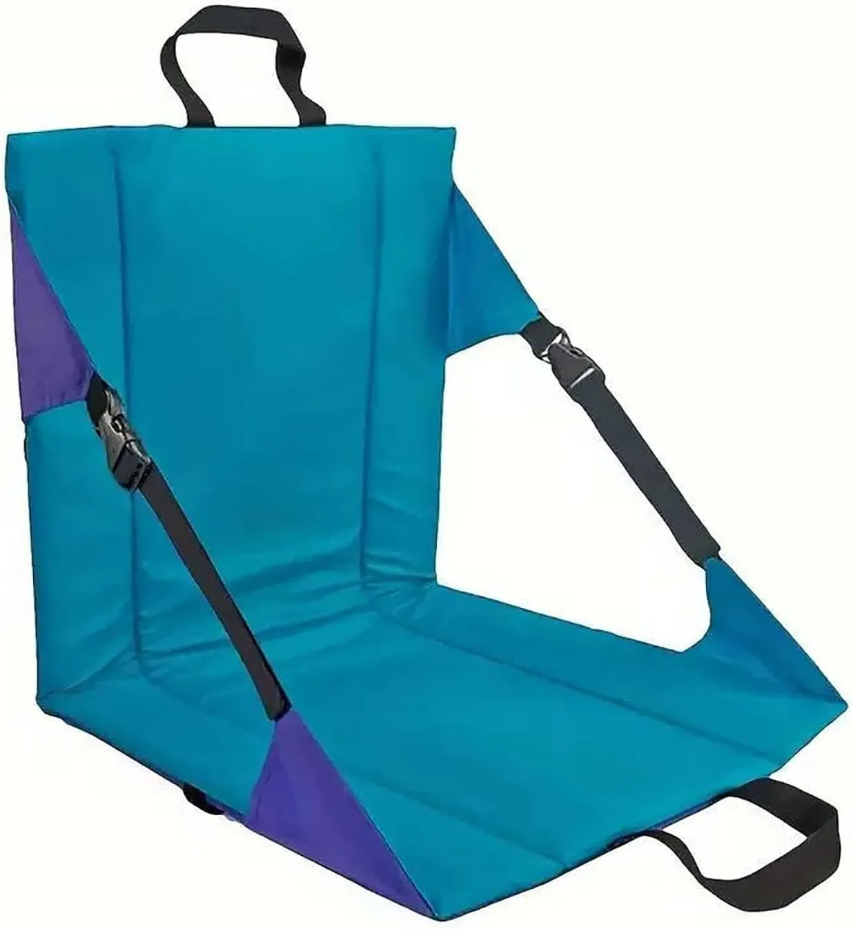 Camping Seat Cushion with Backrest, The Lightweight Padded Folding Chair Thickened Oxford Cloth Cushion Portable Beach Chairs for Camping Fishing Hiking Stadium Concert,Blue