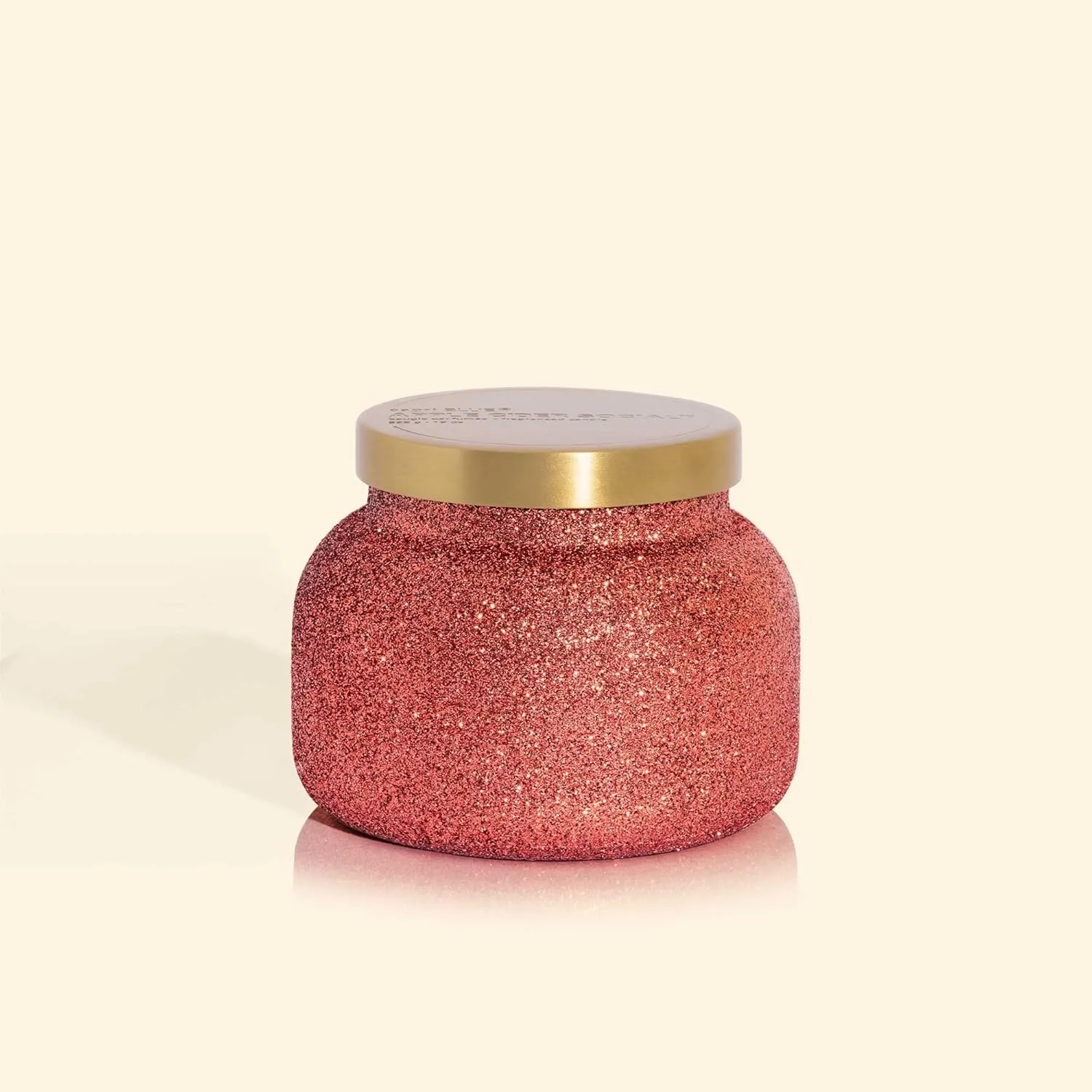 Capri Blue Signature Glam Jar Candle - Long Lasting Soy Wax Blend - Glitter Candles for Home Scented with Luxury Holiday Scents (Apple Cider Social, 19 oz)