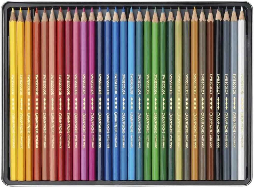Caran D'Ache Swiscollor Permanent Colored Pencils 30 Colors