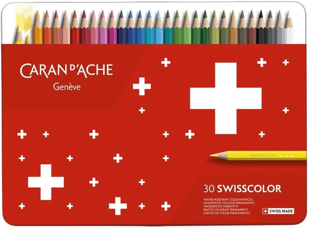 Caran D'Ache Swiscollor Permanent Colored Pencils 30 Colors