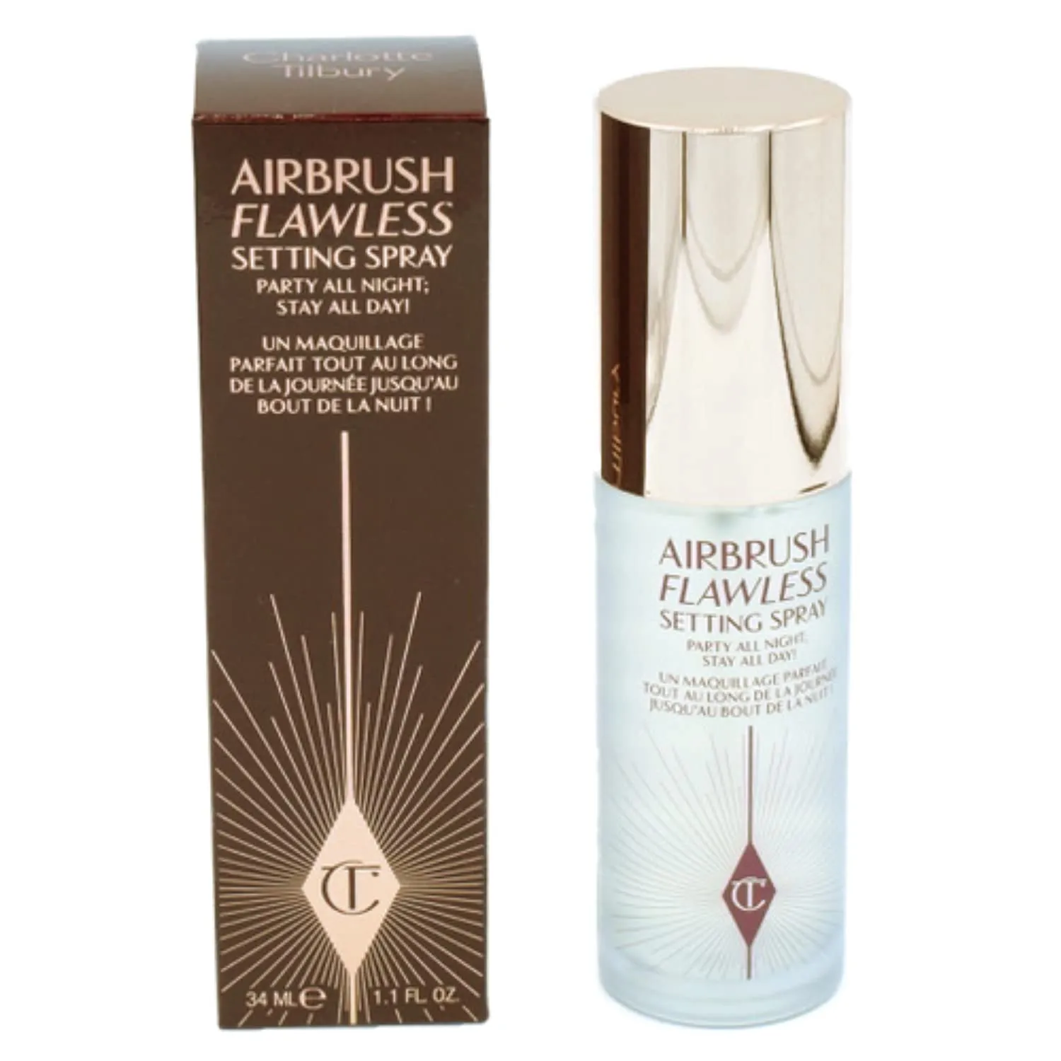 Charlotte Tilbury Airbrush Flawless Setting Spray 1.1 FL oz / 34 ml, Red