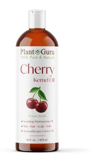 Cherry Kernel Oil 16 fl. oz. Cold Pressed 100% Pure & Natural Carrier – Skin, Face, Body & Hair Growth Moisturizer. Great for DIY Creams, Lotions, and Lip Balms.