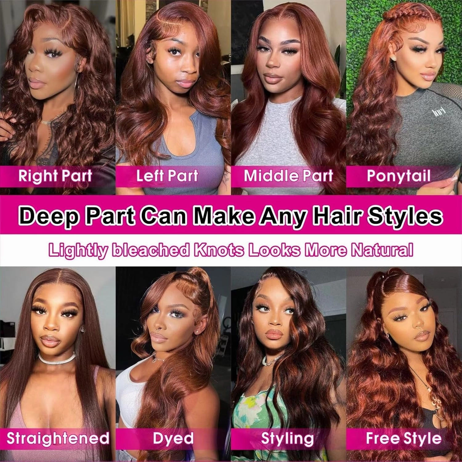Chocolate Brown 13x4 HD Body Wave Lace Front Wigs Human Hair Pre Plucked Natural Hairline Brown Wig Human Hair 180% Density Gluless #4 Colored Frontal Wig for Black Women 26 Inch