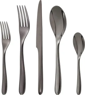 Christofle L'ame Stainless Steel Black 5-Piece Flatware Set #2327187