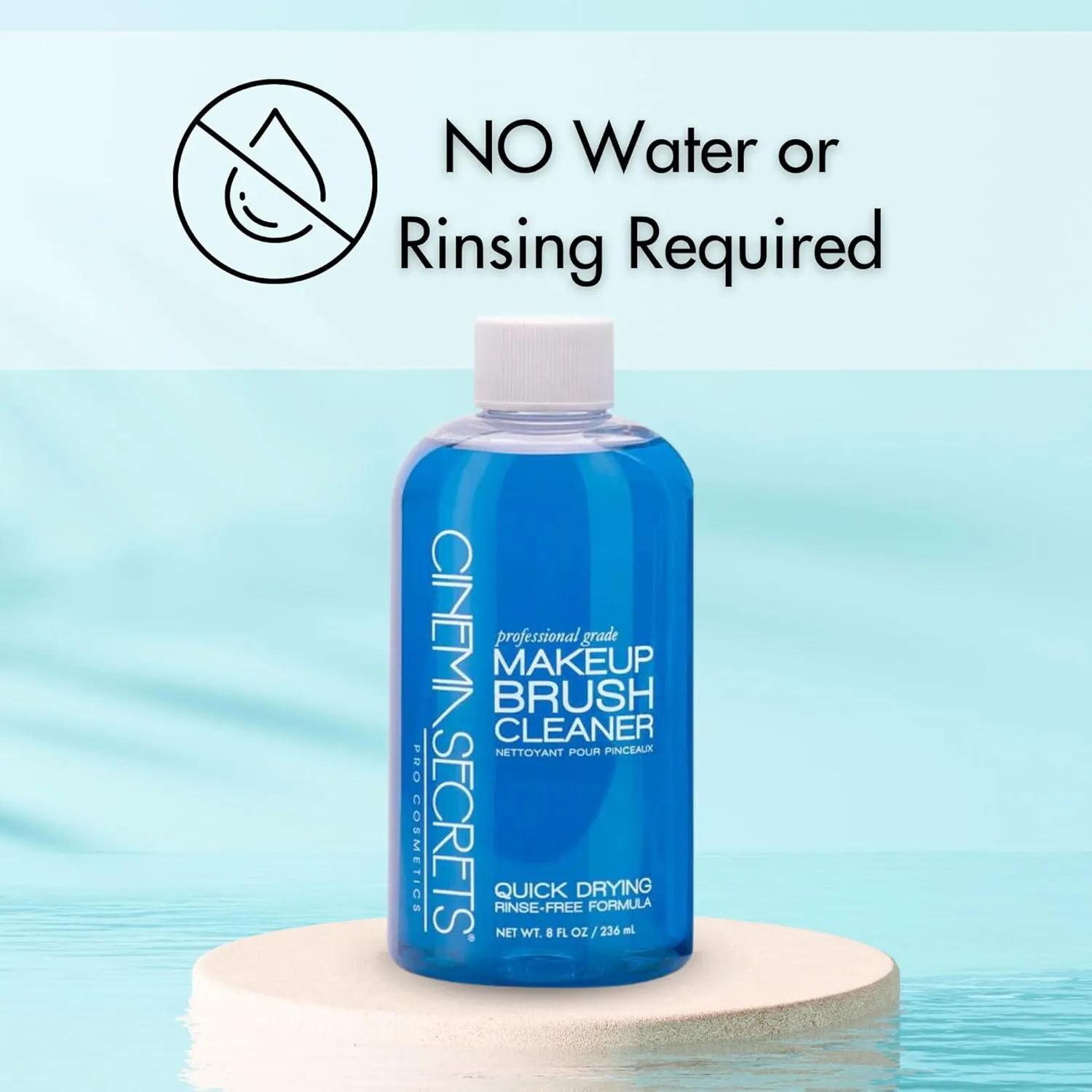 Cinema Secrets Original Makeup Brush Cleaner Kit - Professional Cleanser   Cleansing Tin for Makeup Brushes - Quick-Drying, Rinse-Free Formula - Removes Stubborn Waterproof Make Up - Vanilla