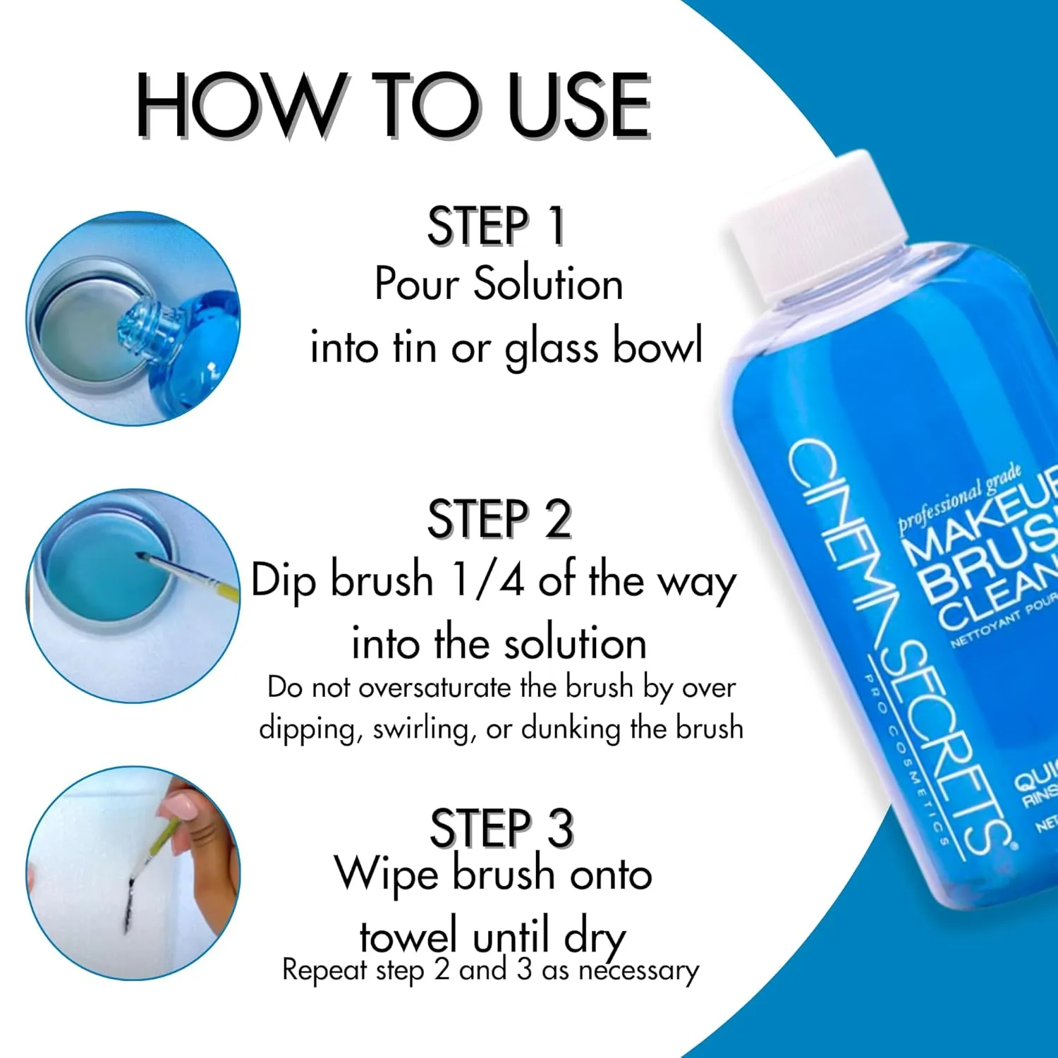 Cinema Secrets Original Makeup Brush Cleaner Kit - Professional Cleanser   Cleansing Tin for Makeup Brushes - Quick-Drying, Rinse-Free Formula - Removes Stubborn Waterproof Make Up - Vanilla