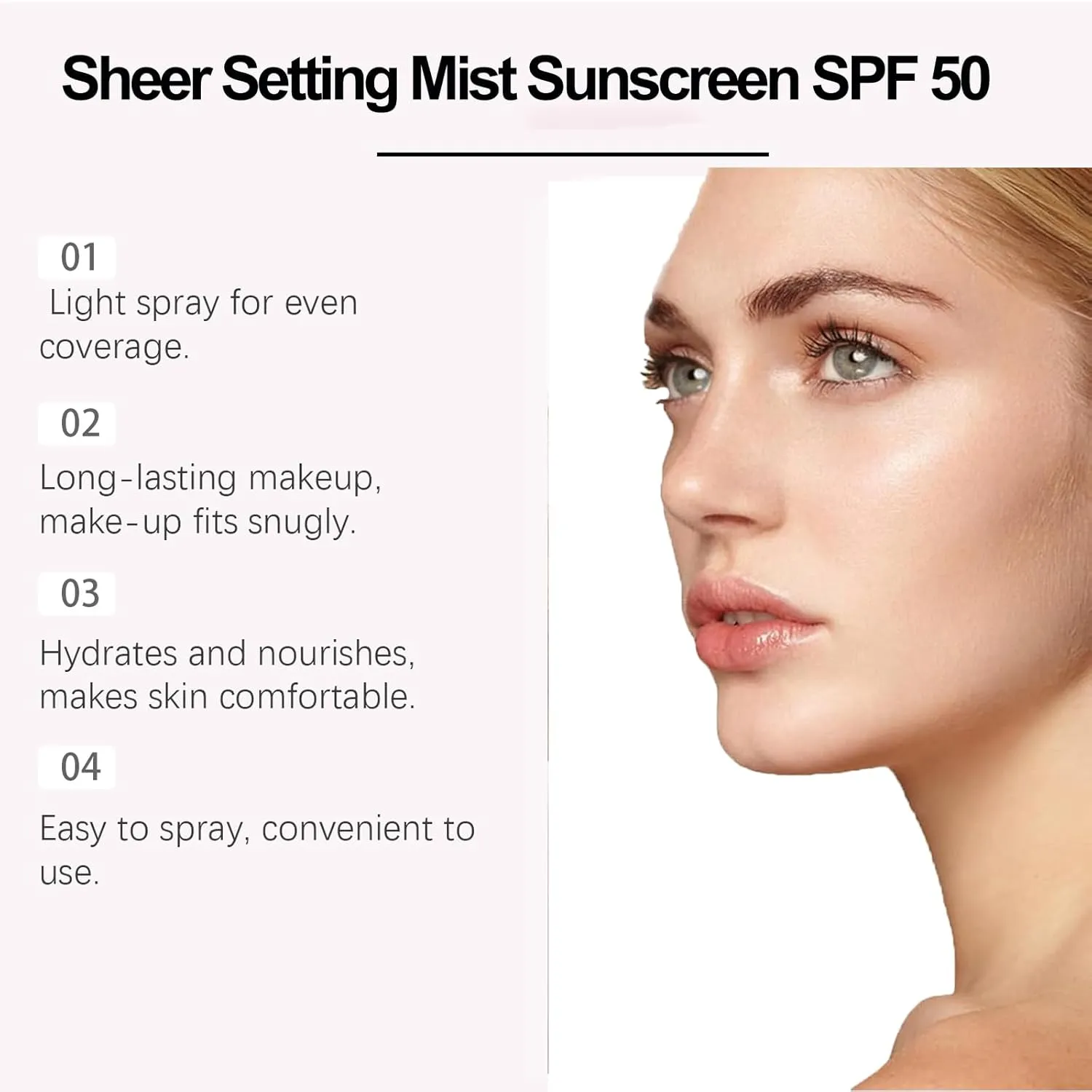 Circulatik Setting Mist SPF 50, Sheer Setting Mist Sunscreen SPF 50, Circulatik Setting Mist – Sheer spf 50, Broad Spectrum Shimmering Body Mist, Hydrating Makeup-Friendly Glow Spray (3)
