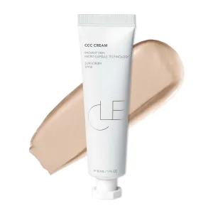 CLE Cosmetics CCC Cream (Neutral Light 103 / SPF 50) - Color Correcting, Hydrating Hybrid CC Cream with Sunscreen - Light to Medium Coverage Foundation - 1 fl oz